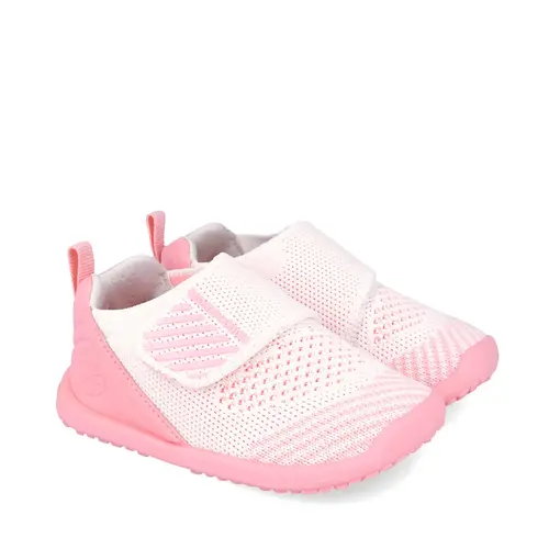 Papuci Barefoot Biomecanics Biohome Wider  Grădiniță și Casă - Roz și Alb_262188-F113-19_Pebebe