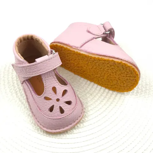 Sandale barefoot copii, piele naturala, primii pasi, talpa flexibila, roz lila_RO-502-6-17_Pebebe