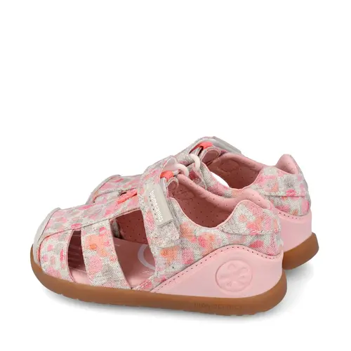 Sandale Barefoot Fete, Biomecanics Wider Canvas, roz cu imprimeu_262193-A103-21_Pebebe