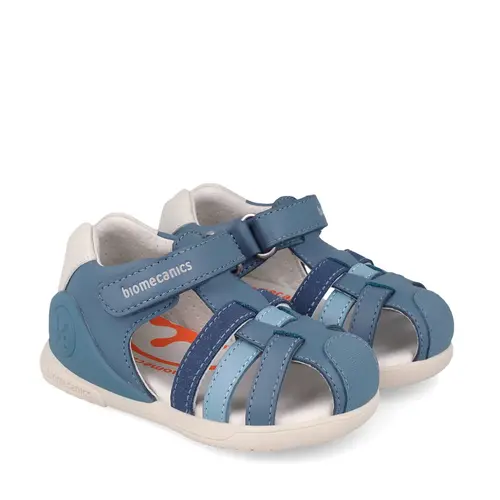 Sandale Biomecanics baieti, Biogateo Fenix, Piele Naturala, Albastru_262150-D631-19_Pebebe