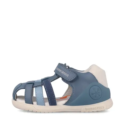 Sandale Biomecanics baieti, Biogateo Fenix, Piele Naturala, Albastru_262150-D631-19_Pebebe
