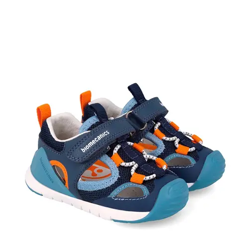 Sandale Biomecanics baieti, Biogateo, Sustinere Calcai, Material Textil, Albastru_262135-A008-21_Pebebe