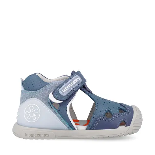 Sandale Biomecanics baieti, talpa flexibila, protectie degete, Biogateo Casual, albastru_262128-A631-20_Pebebe