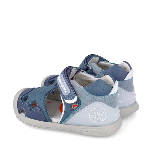 Sandale Biomecanics baieti, talpa flexibila, protectie degete, Biogateo Casual, albastru_262128-A631-20_Pebebe