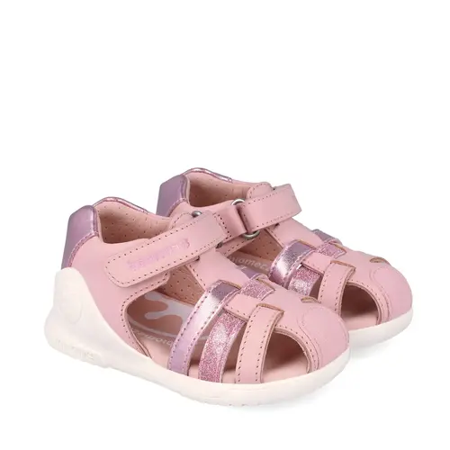 Sandale Biomecanics fete, Biogateo Fenix, Piele Naturala, Roz cu Barete Glitter_262150-A032-20_Pebebe