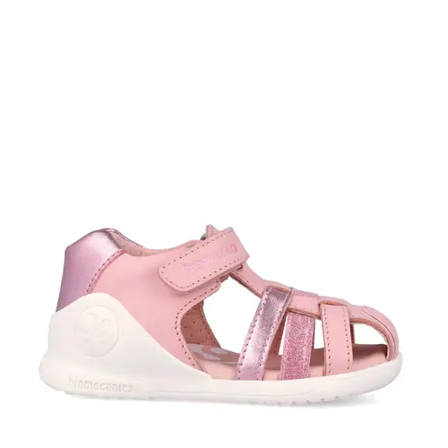 Sandale Biomecanics fete, Biogateo Fenix, Piele Naturala, Roz cu Barete Glitter_262150-A032-20_Pebebe