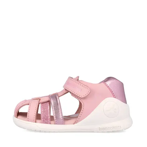 Sandale Biomecanics fete, Biogateo Fenix, Piele Naturala, Roz cu Barete Glitter_262150-A032-20_Pebebe