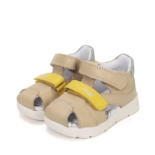 Sandale cu supinatie, piele naturala, crem, Ponte20_DA05-6-1808A-23_Pebebe