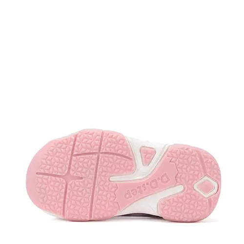 Sandale D.D. Step fete, piele naturală, LED, roz, design cu chitara,_G064-61965A-21_Pebebe