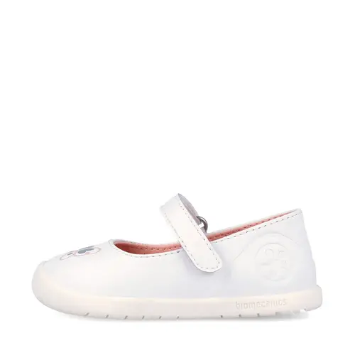 Pantofi fete Biomecanics, piele naturala, Wider, alb cu fluturas_262155-C050-21_Pebebe