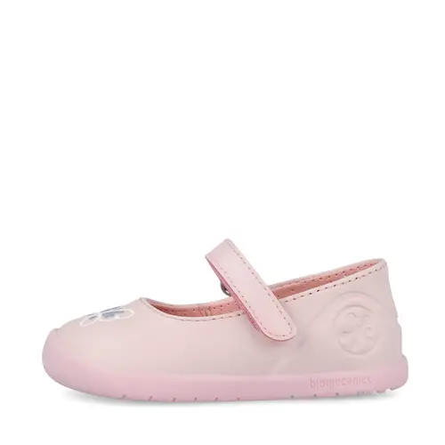 Pantofi fete Biomecanics, piele naturala, Wider, roz cu fluturas_262155-B779-20_Pebebe