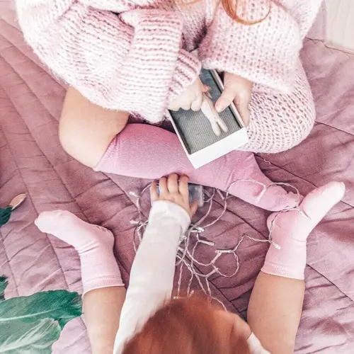 Sosete până la genunchi pentru fete, roz, STEVEN_YI003072G_Pebebe