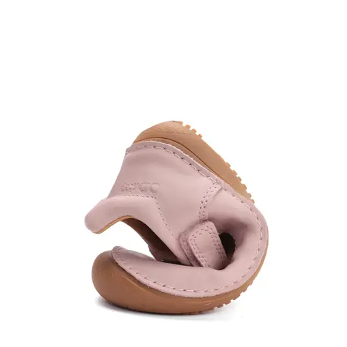 Pantofi barefoot fete, balerini, piele naturala, design cu flori, roz D.D.Step_H063-61295AM-26_Pebebe