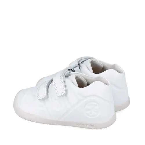 Pantofi copii, piele naturala, Biogateo Wider, Alb, Biomecanics_241160-E050-20_Pebebe