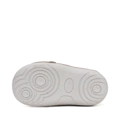 Pantofi D.D. Step baieti, primii pasi, piele naturala, talpa flexibila, gri deschis cu imprimeu masinuta_S015-61100-19_Pebebe