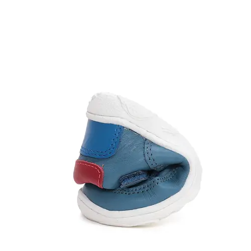 Pantofi D.D.Step copii, barefoot, piele naturala, decupati, primii pași, albastru_H077-61979-20_Pebebe