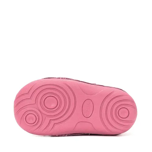 Pantofi D.D. Step fete, primii pasi, piele naturala, talpa flexibila, fuchsia cu pisică_S015-61267A-18_Pebebe