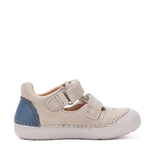 Pantofi D.D.Step, primii pasi, din piele naturala, decupati, primii pași, bej_H066-61530-21_Pebebe