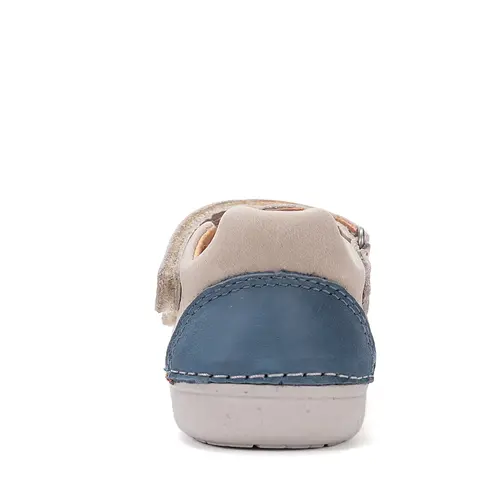 Pantofi D.D.Step, primii pasi, din piele naturala, decupati, primii pași, bej_H066-61530-21_Pebebe