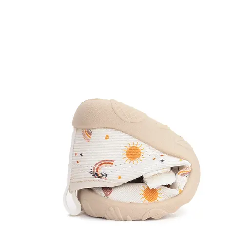 Pantofi de interior pentru copii, decupati, material textil, talpa flexibila, alb, D.D Step_C086-61991A-20_Pebebe