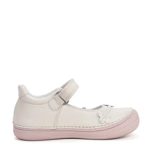 Pantofi fete, balerini, piele naturala, design cu flori, crem, D.D.Step_H078-61966AM-27_Pebebe