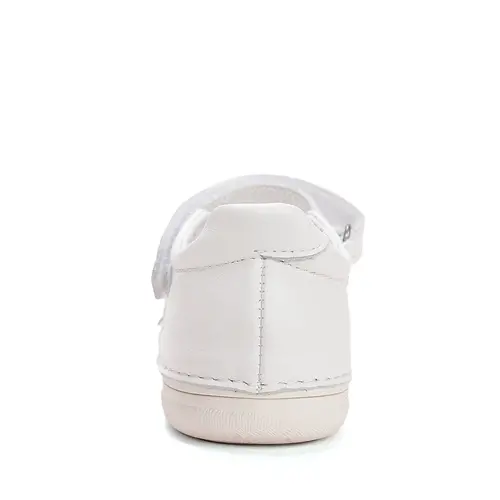 Pantofi fete, balerini, piele naturala, design cu flori, alb D.D.Step_H078-61856M-27_Pebebe