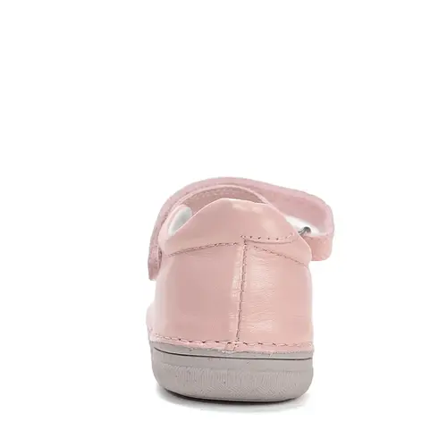 Pantofi fete, balerini, piele naturala, design cu flori, roz perlat, D.D.Step_H078-61794BM-26_Pebebe