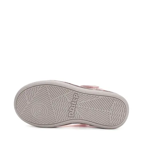 Pantofi fete, balerini, piele naturala, design cu flori, roz perlat, D.D.Step_H078-61794BM-26_Pebebe