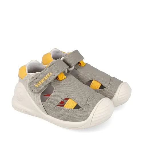 Sandale baieti Biomecanics, material textil, talpa flexibila, protectie degete, Biogateo Canvas, bej_262183-C891-20_Pebebe