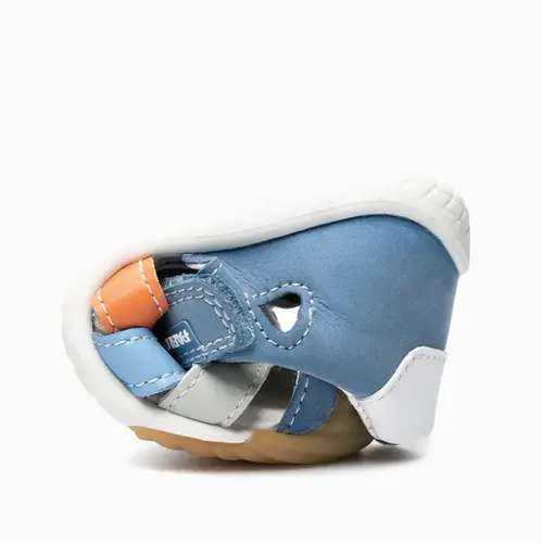 Sandale Barefoot baieti, Pablosky, albastru bareta portocalie, Nobuck-Tech, inchidere cu scai_069844-24_Pebebe