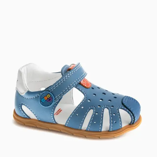 Sandale Barefoot baieti, Pablosky, albastru, Nobuck-Tech, inchidere cu scai_067444-20_Pebebe