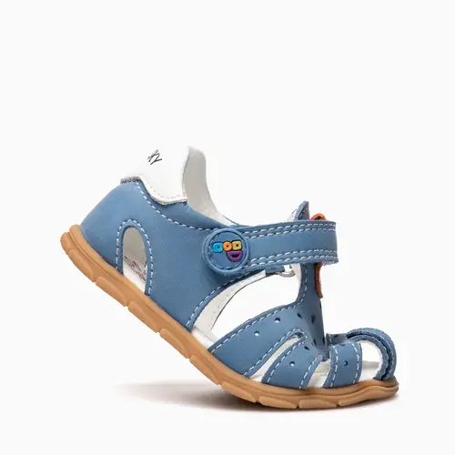 Sandale Barefoot baieti, Pablosky, albastru, Nobuck-Tech, inchidere cu scai_067444-20_Pebebe