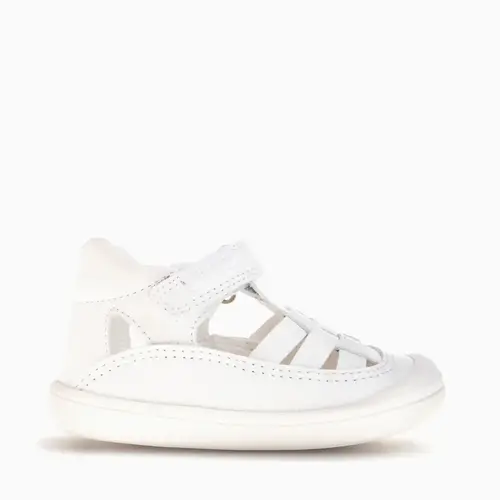 Sandale Barefoot bebe unisex Pablosky, albe, Leader Tech, inchidere cu scai_049005-19_Pebebe