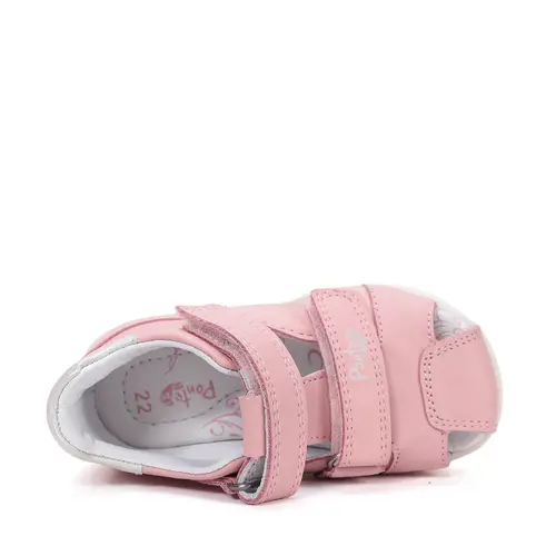 Sandale copii, cu supinatie, piele naturala, roz, Ponte20_DA05-6-1808B-23_Pebebe