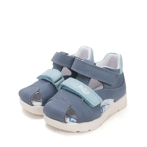 Sandale cu supinatie, piele naturala, albastru, Ponte20_DA05-6-1808-22_Pebebe