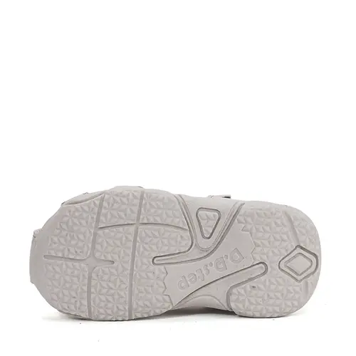 Sandale D.D. Step băieți, piele naturală, gri deschis cu imprimeu camion_G064-61383-20_Pebebe