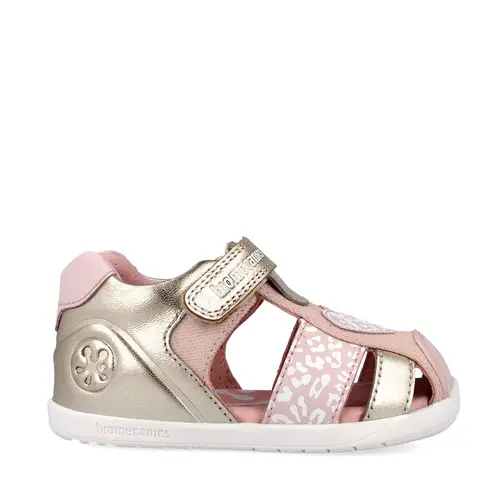 Sandale fete Barefoot Biomecanics Wider, Piele Naturala, roz cu auriu_262161-A878-21_Pebebe