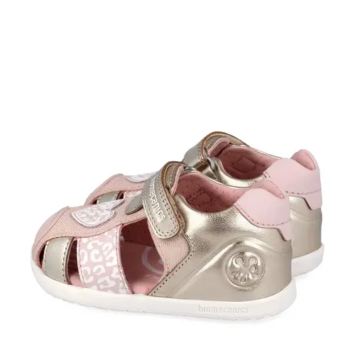 Sandale fete Barefoot Biomecanics Wider, Piele Naturala, roz cu auriu_262161-A878-21_Pebebe