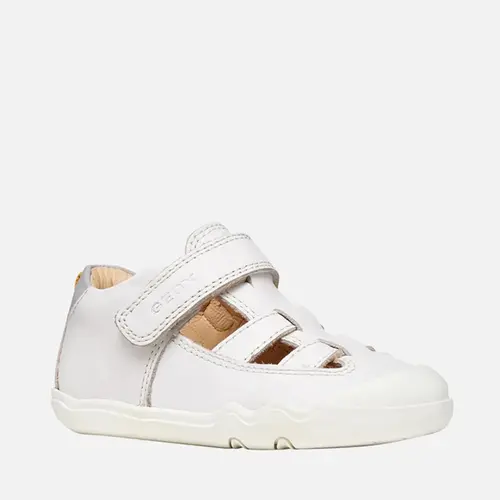 Sandale Geox fete, Barefoot, piele naturala, Steppieup, alb_B555WA-00085-C1236-20_Pebebe