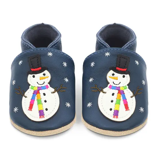 Pantofi din piele moale cu Cedric omul de zapada- BSGS019-36-48-Dotty Fish-