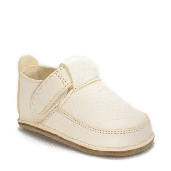 Pantofi din piele moale si talpa flexibila, crem- RO-11-Crem-19-By Pebebe-