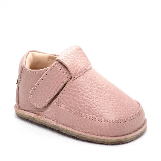 Pantofi din piele moale cu talpa flexibila si captuseala roz prafuit- RO-15-4-23-By Pebebe-