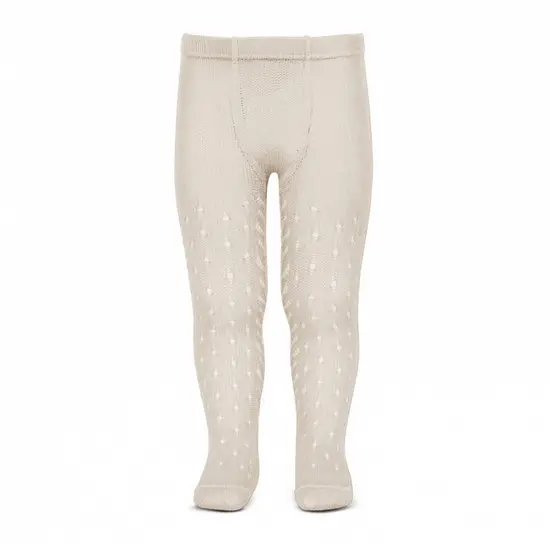 Strampi bumbac cu perforatii si model lateral crosetat, linen- 2.565/1-3-304-Condor-Bumbac