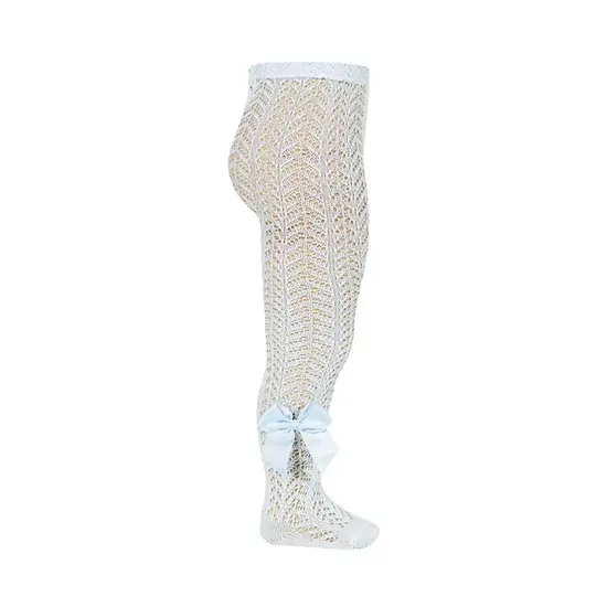 Dres bumbac crosetat cu funda, baby blue, Condor- 2.530/1-3-410-Condor-Bumbac