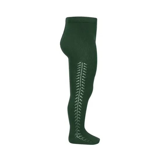 Dres din bumbac cu model lateral crosetat, verde smarald, Condor- 2.591/1-8-780-Condor-Bumbac