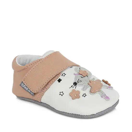 Pantofi de interior din piele naturala, alb, soricel, D.D.Step- K1596-360-22/23-D.D. Step-