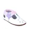 Sandale din piele moale albe cu fluturas mov- PL007-alb-29-By Pebebe