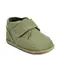 Ghete barefoot copii, din piele naturala cu scai, captuseala textila si talpa din cauciuc, verde, LUY - RO-17-2-23-