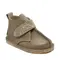 Ghete barefoot copii, piele naturala, talpa flexibila, kaki- RO-104-2-23-By Pebebe