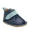 Ghete barefoot copii, primii pasi, piele naturala, talpa flexibila, bleumarin bleu- RO-104-6-23-By Pebebe